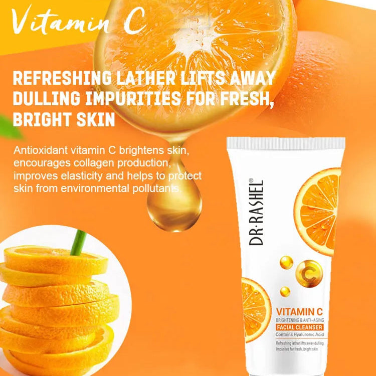 Dr Rashel Vitamin C Brightening & Anti-Aging Facial Cleanser – 80 ml