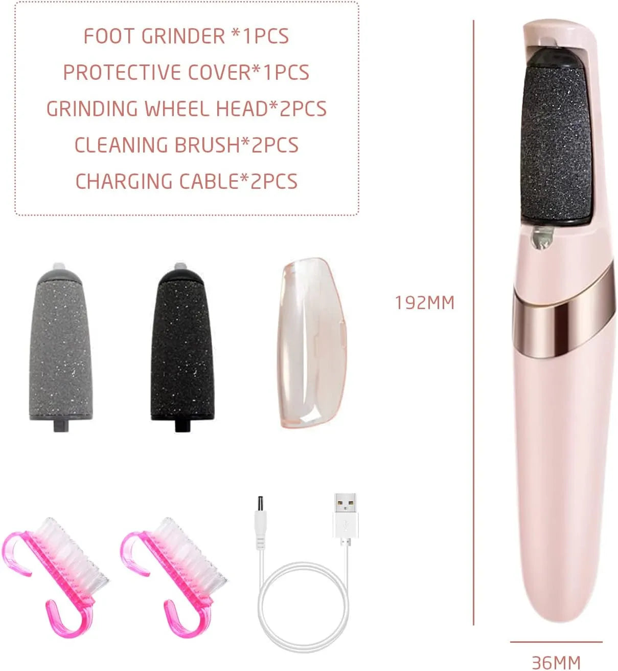 Rechargeable Electric Foot Grinder