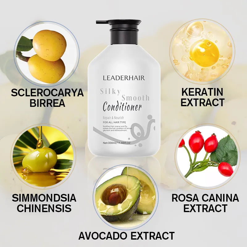 Leaderhair Organic Nourishing Conditioner Silky Smooth Hair Care  - 330ml