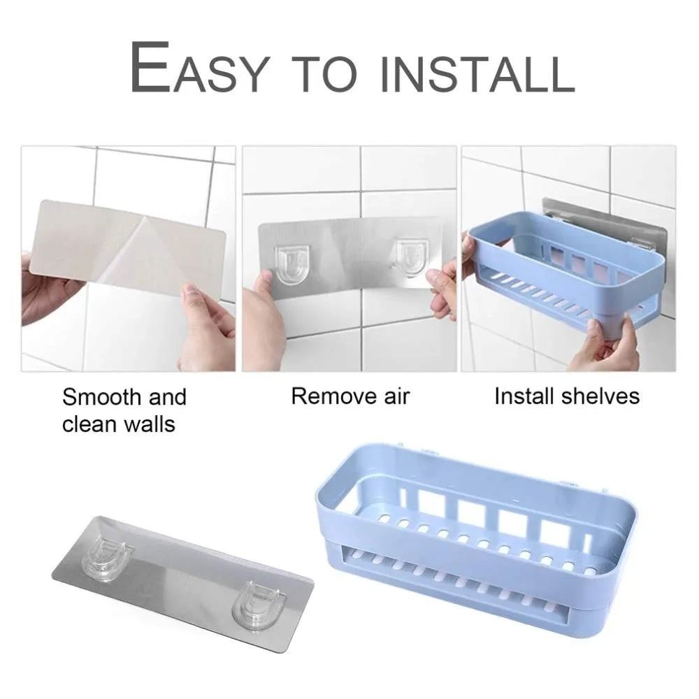 Plastic Rectangular Wall Shelf Storage Organizer