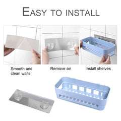 Plastic Rectangular Wall Shelf Storage Organizer