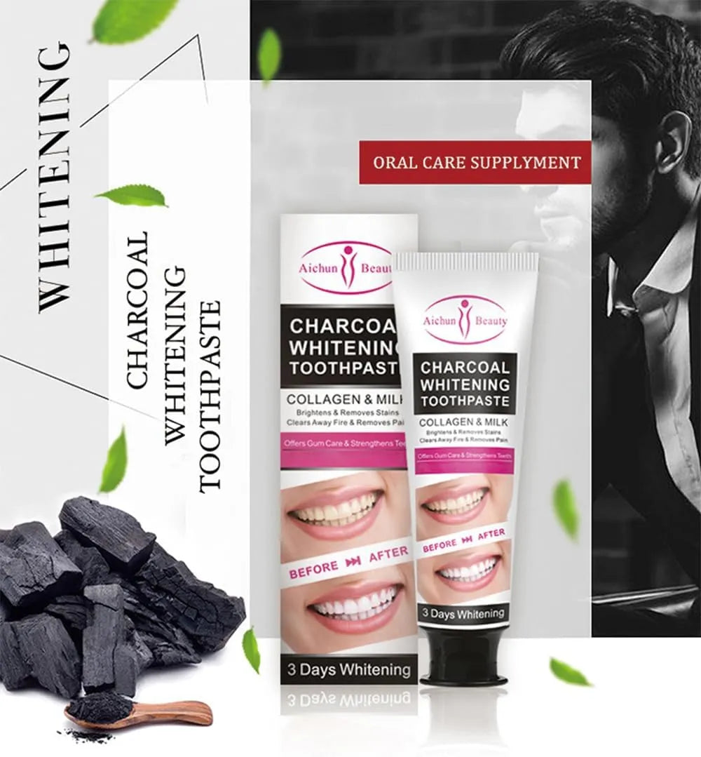 Aichun Beauty 3 Day Teeth Whitening Charcoal Toothpaste - 100ml