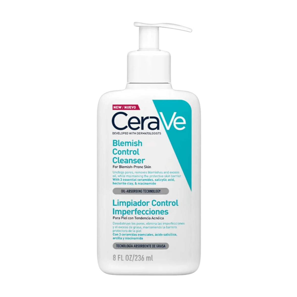 CeraVe Blemish Control Cleanser – 236 ml – 100% Original