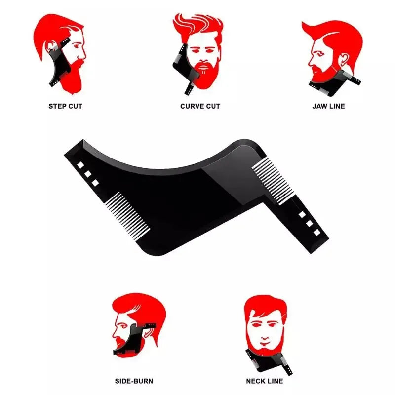 Beard Shaping Template Plus Beard Comb All-In-One Tool