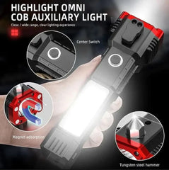 Multifunction 8in1 Portable Led Rechargeable Torch Flashlight