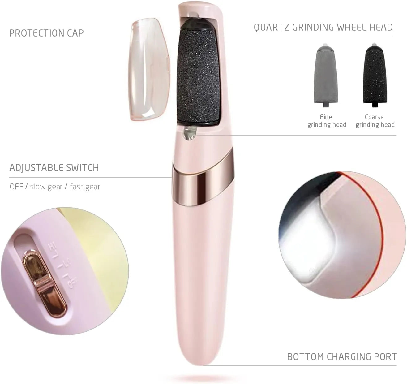 Rechargeable Electric Foot Grinder