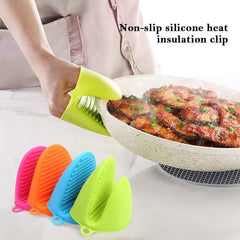 Silicone Pot Holder Pair Durable Pinch Mitts in Vibrant Color