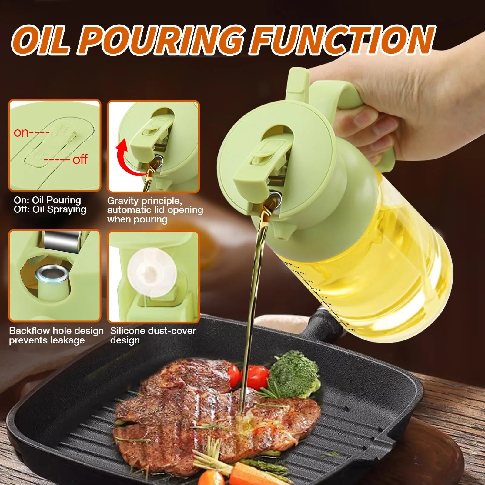 Fryer Air Oil Spray Olive Oil Spray Bottle - 500ml