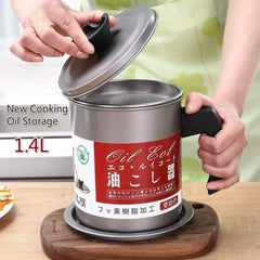 Stainless Steel Oil Filter Pot - 1.4L