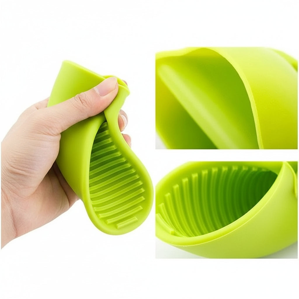 Silicone Pot Holder Pair Durable Pinch Mitts in Vibrant Color