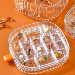 Elegant Transparent Crystal Portable Jewellery Box