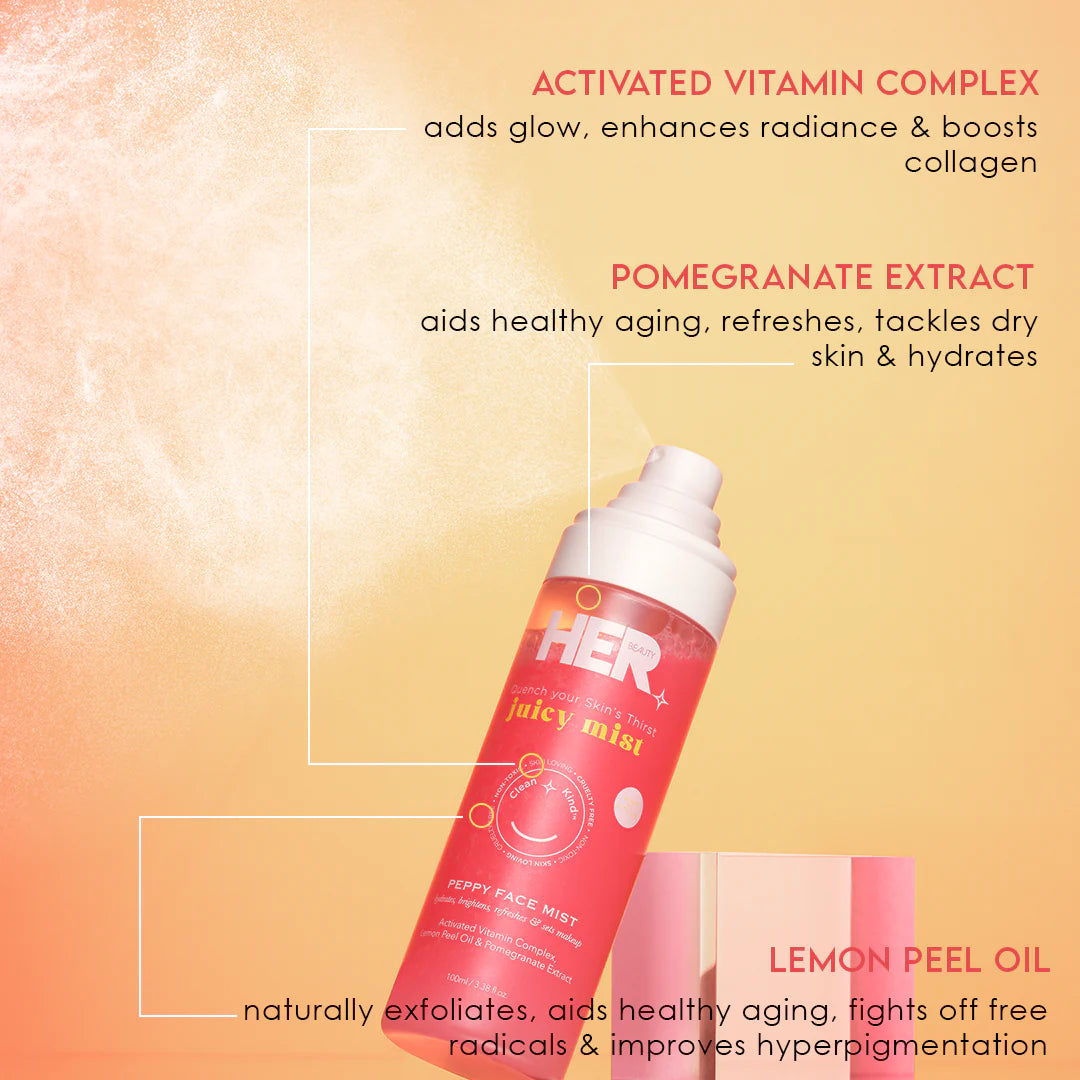 HER Beauty juicy mist Peppy Face Mist 100ml