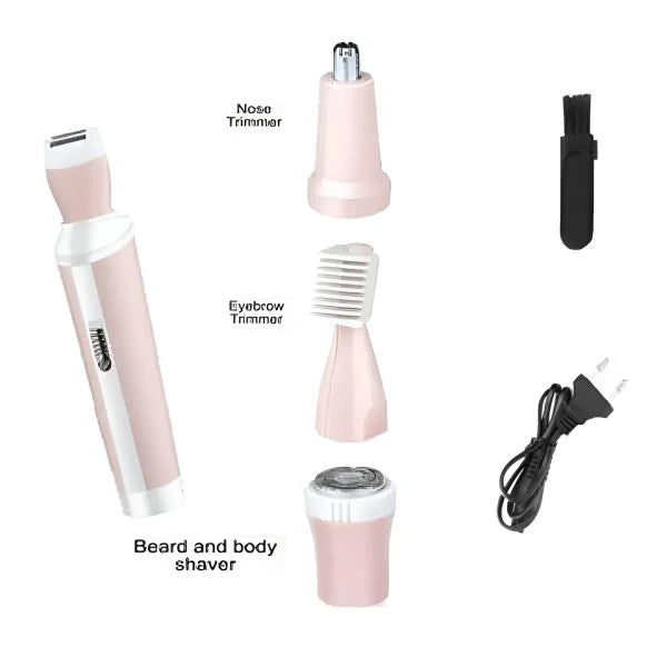 Kemei KM-3024 4-in-1 Rechargeable Hair Remover Shaver for Women