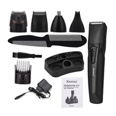 Kemei KM-640 Multifunction Hair Clipper 8 In 1 Grooming Kit