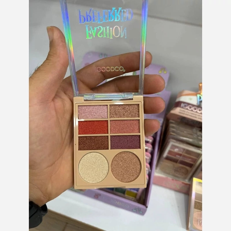 IGOODCO Mini Eyeshadow & Blushon Palette - 6 Eyeshadow - 2 Blush