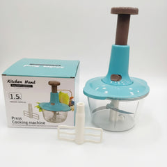 Manual Food Chopper Speedy Chopper with 3 Curved Stainless Steel Blades