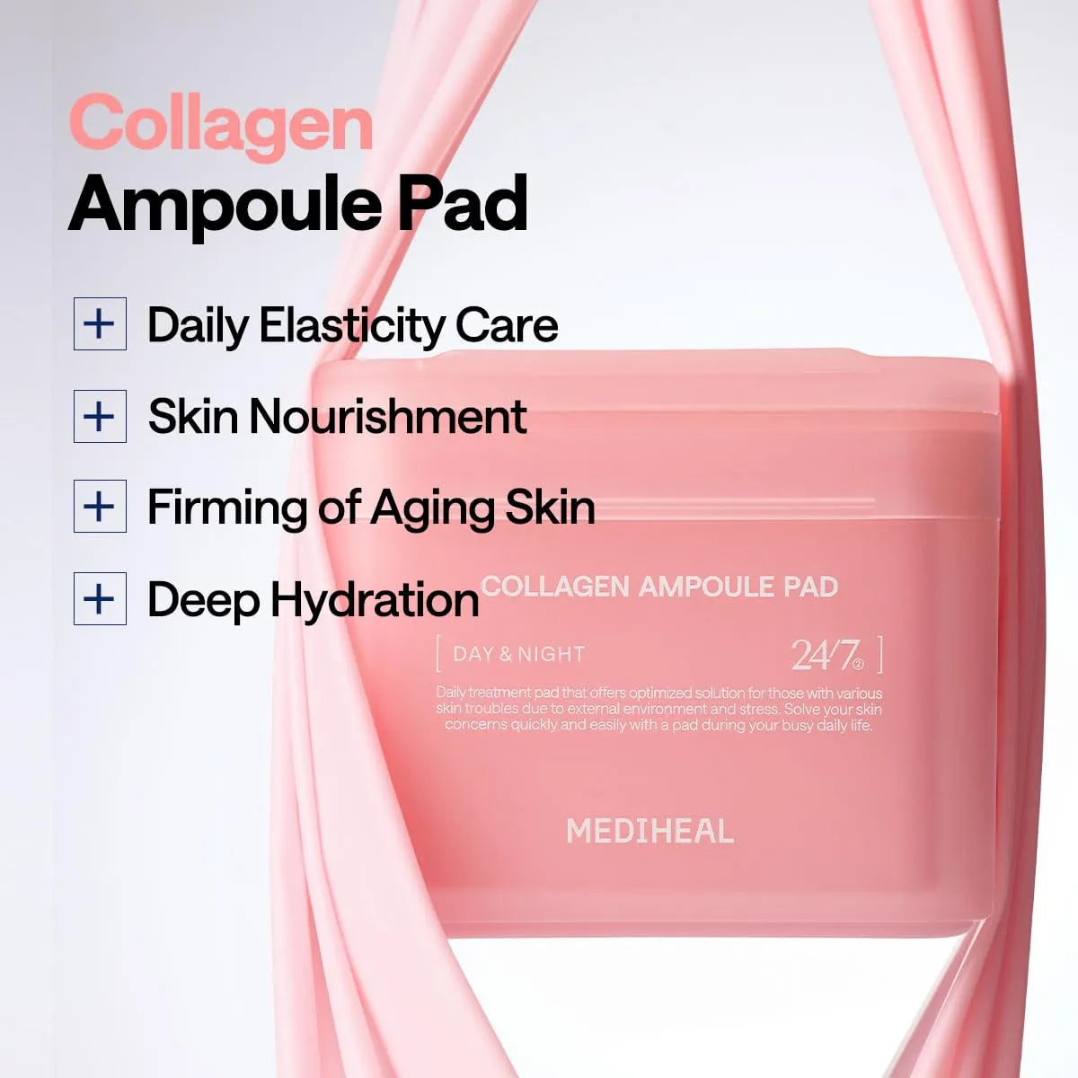 MEDIHEAL Collagen Ampoule Facial Toner Pads - 100 Pads