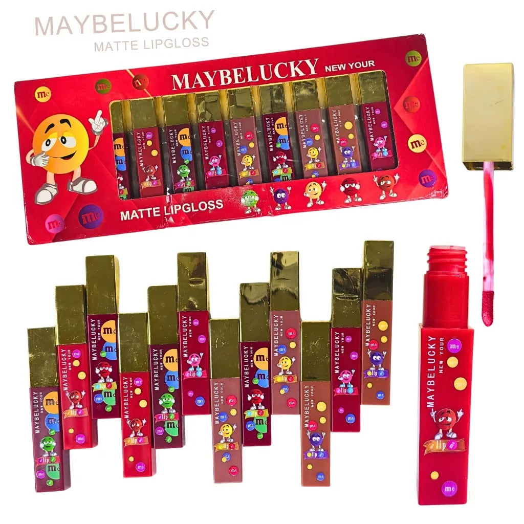 Maybelucky Matte Lipgloss Set (12 Pcs)