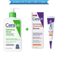 Cerave (Bundle of 2) Hydrating Cleanser + Serum