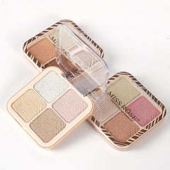 Miss Rose Luminous Glow 4-Color Highlighter Palette