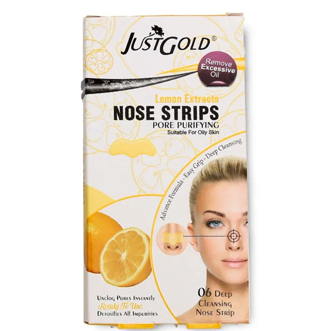 Just Gold Nose Wax Strips Lemon Extracts