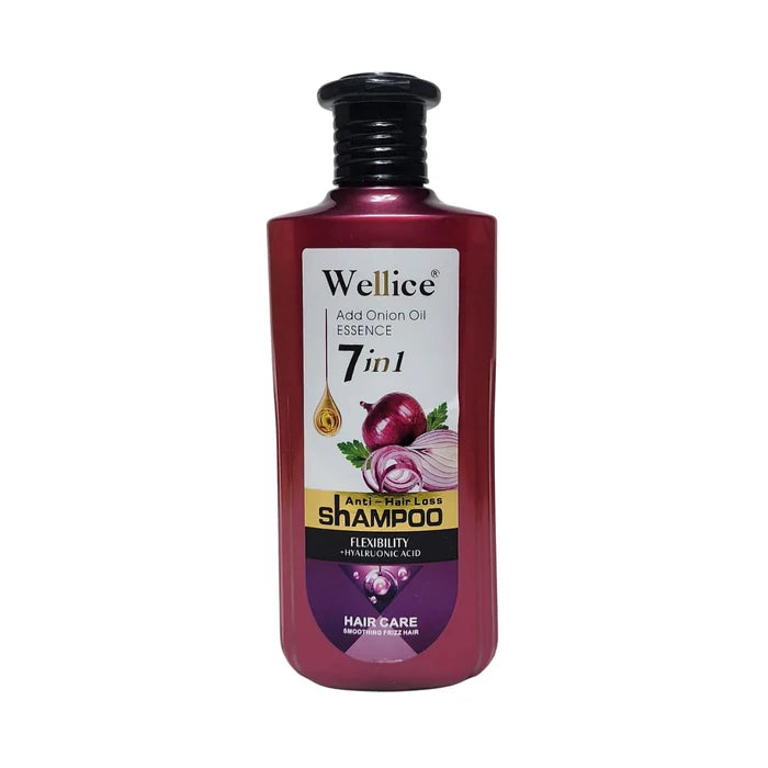 Wellice 7 in 1 Anti - Hair Loss Onion Hyalruonic Acid & Soothing Frizz Shampoo 400g