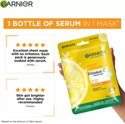 Garnier Skin Active Bright Complete Face Mask - 28g