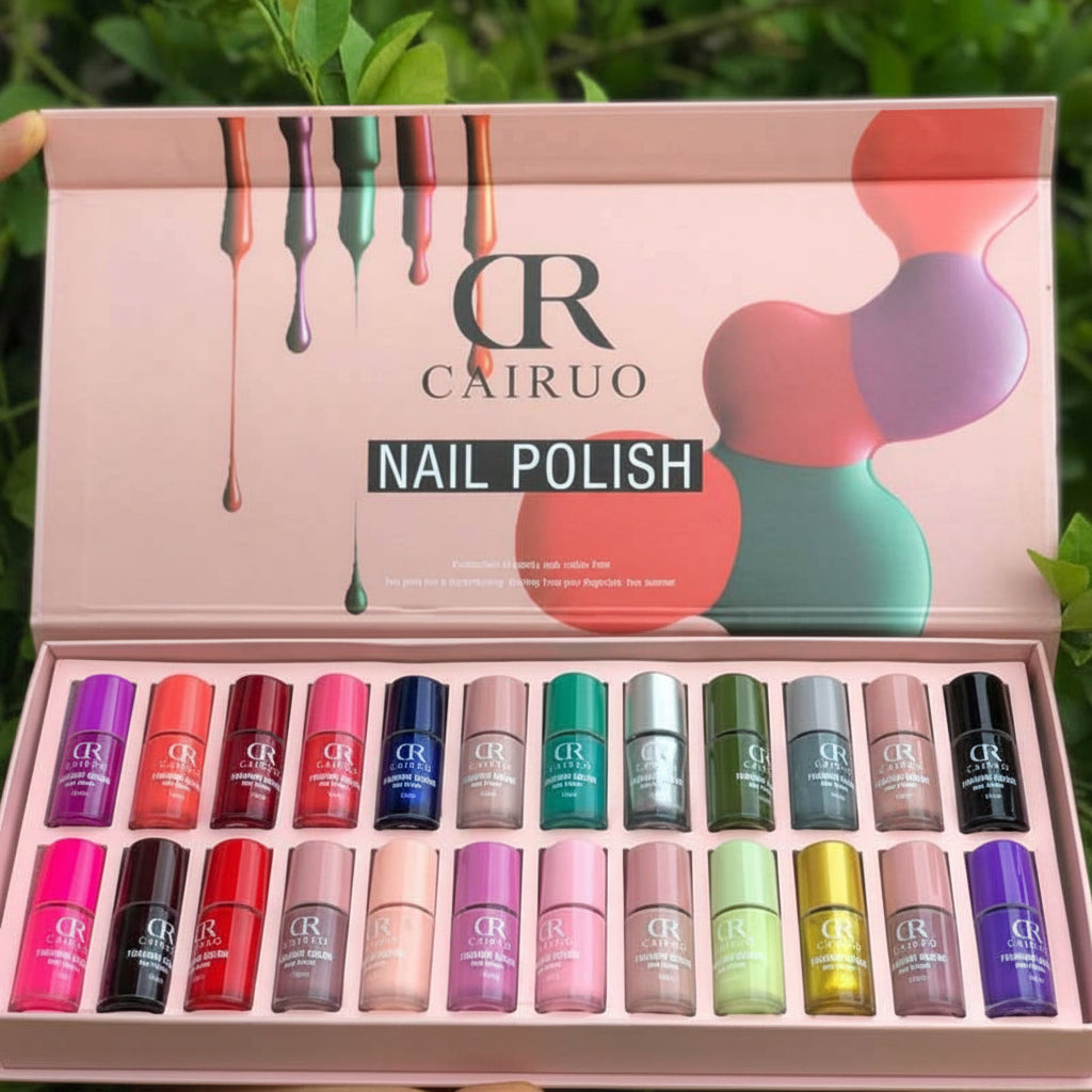 CR Fashion colour nail polish - 24 Pcs