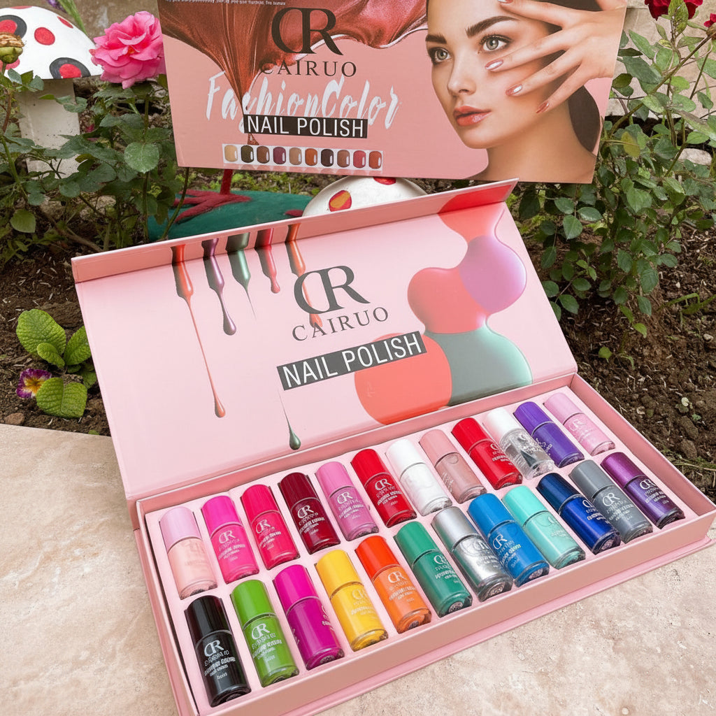 CR Fashion colour nail polish - 24 Pcs