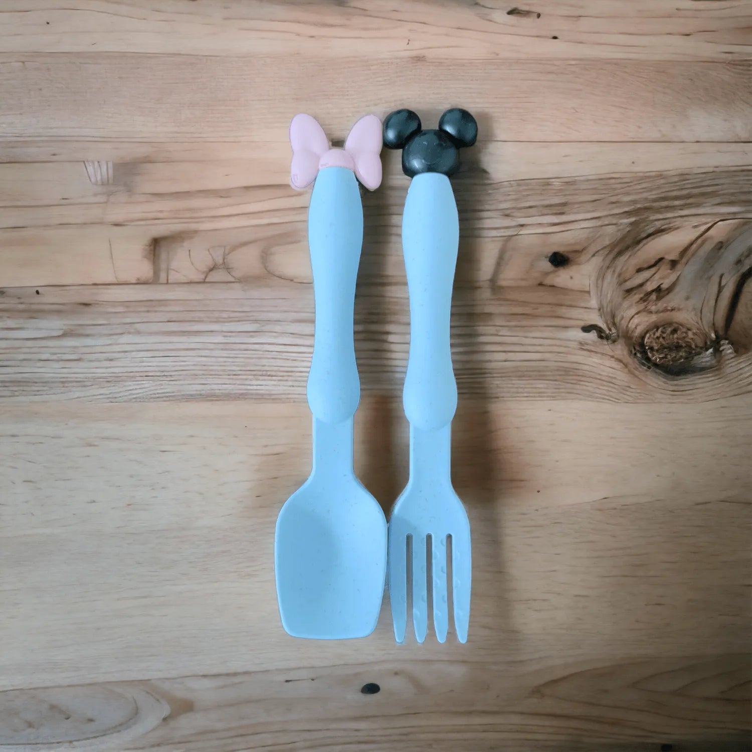 Mickey Shape Wheat Straw Plate Bowl Baby Training Set for Kids