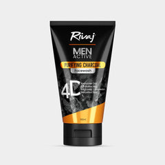 Rivaj Men Active Purifying Charcoal Face Wash - 100ml