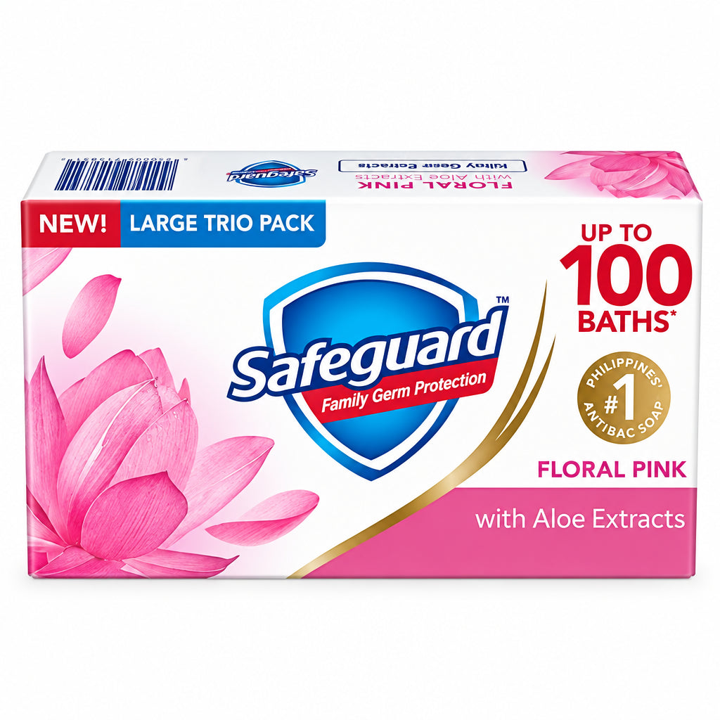 Safeguard Floral Pink with Aloe Extracts Soap - 3 X 115g