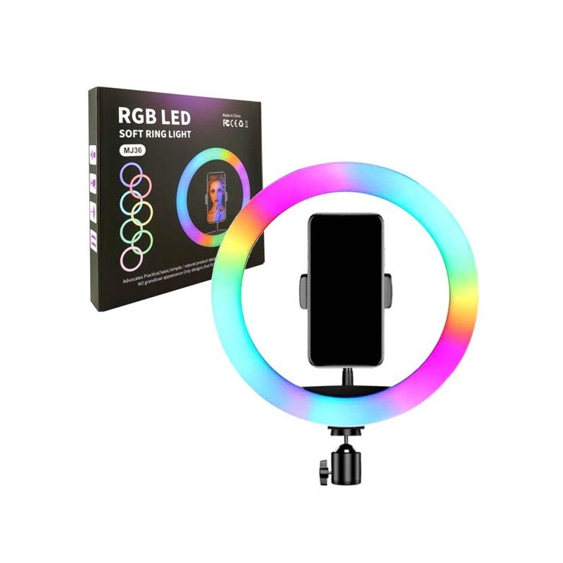 RGB LED Ring Light 36cm with 16 Colors -  MJ36