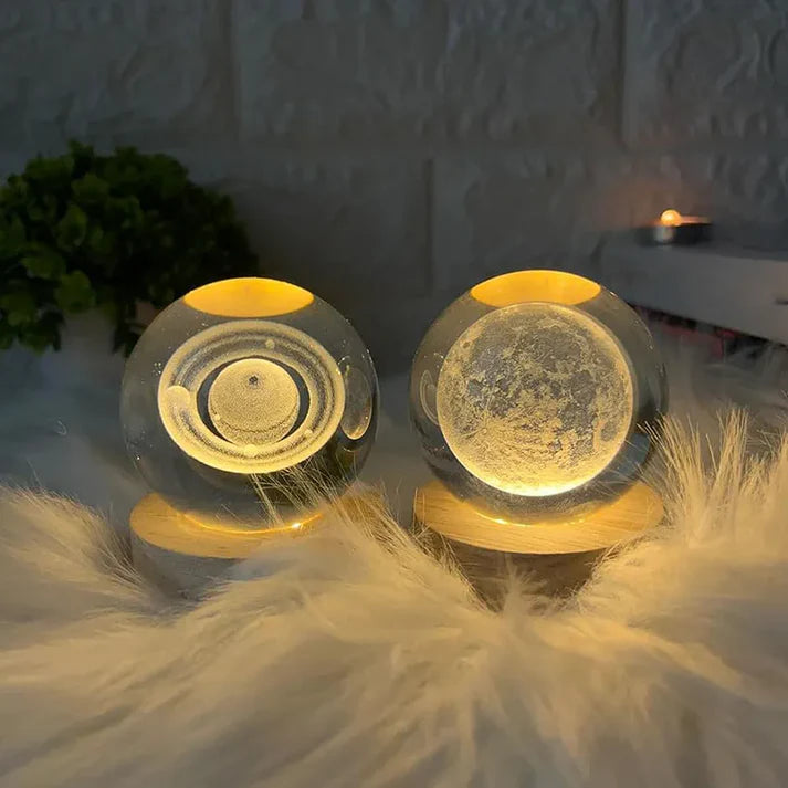 3D Galaxy Crystal Ball Night Light