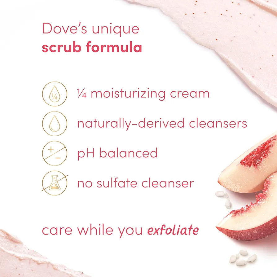 Dove White Peach & Crushed Rice Body Scrub - 425g