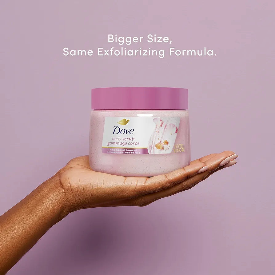 Dove Exfoliating Body Scrub in Himalayan Salt & Rose Oil  - 425g