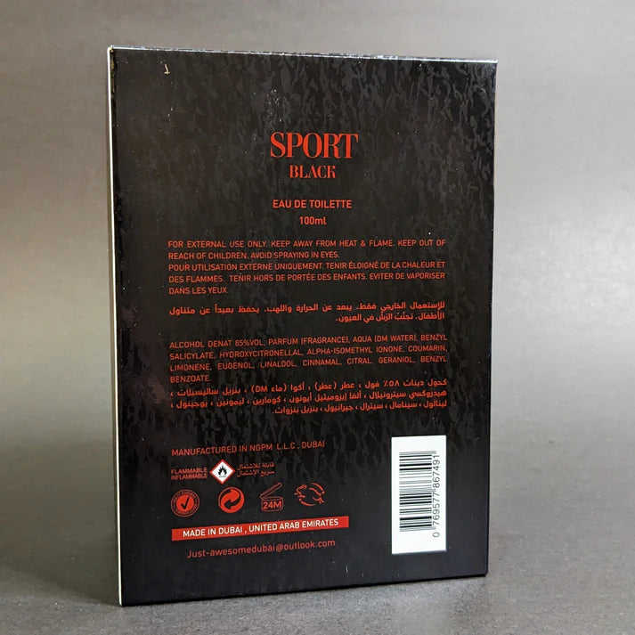 Sport Black Eau de Toilette – 100ml