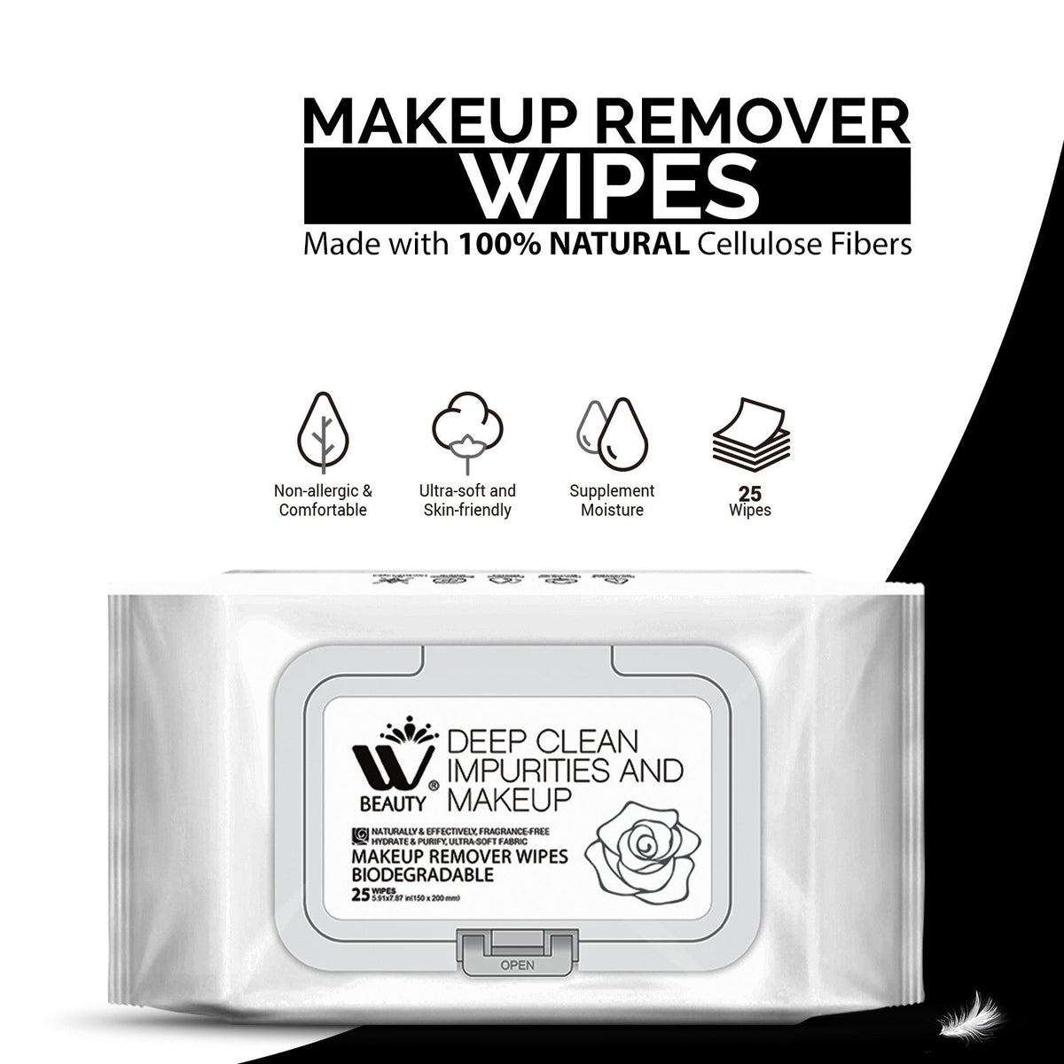 WBM Beauty Makeup Remover Wipes (25 Pieces)
