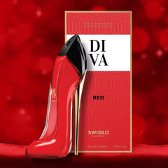 DIVA Red by Swiss Collection – Eau De Toilette Spray for Women - 100ml