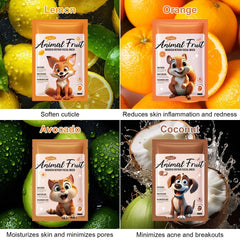 SADOER Pack of 08 Animal Fresh Fruit Natural Animal Series Facial Sheet Mask