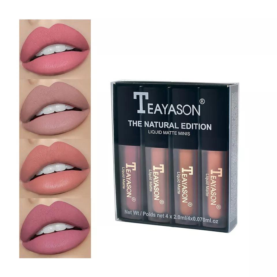 4pcs/set Teayason Waterproof Matte Liquid Lipstick