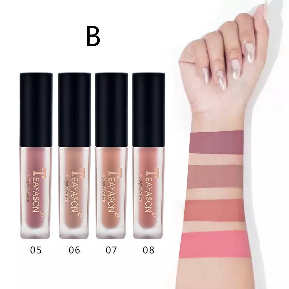 4pcs/set Teayason Waterproof Matte Liquid Lipstick