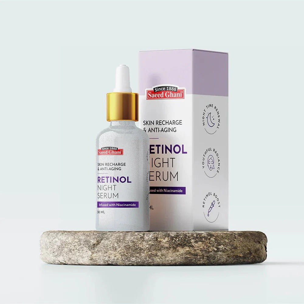 Saeed Ghani Retinol Skin Recharge &amp; Anti-Aging Night Serum - 30ml
