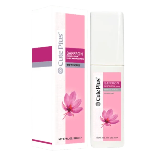 Cute Plus White Series Saffron Fairness Glow Facial Massage Cream -  200ml