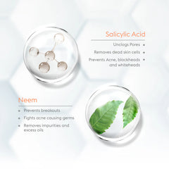 VLCC Acne Defense Serum Face Wash with Salicylic Acid Serum & Neem - 150ml