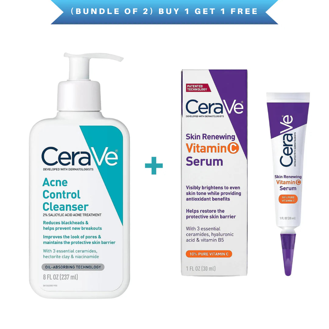 Cerave (Bundle of 2) Acne Control Cleanser + Serum