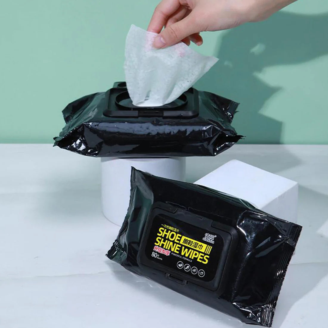 Shoe Shine Wipes - 80 Pcs