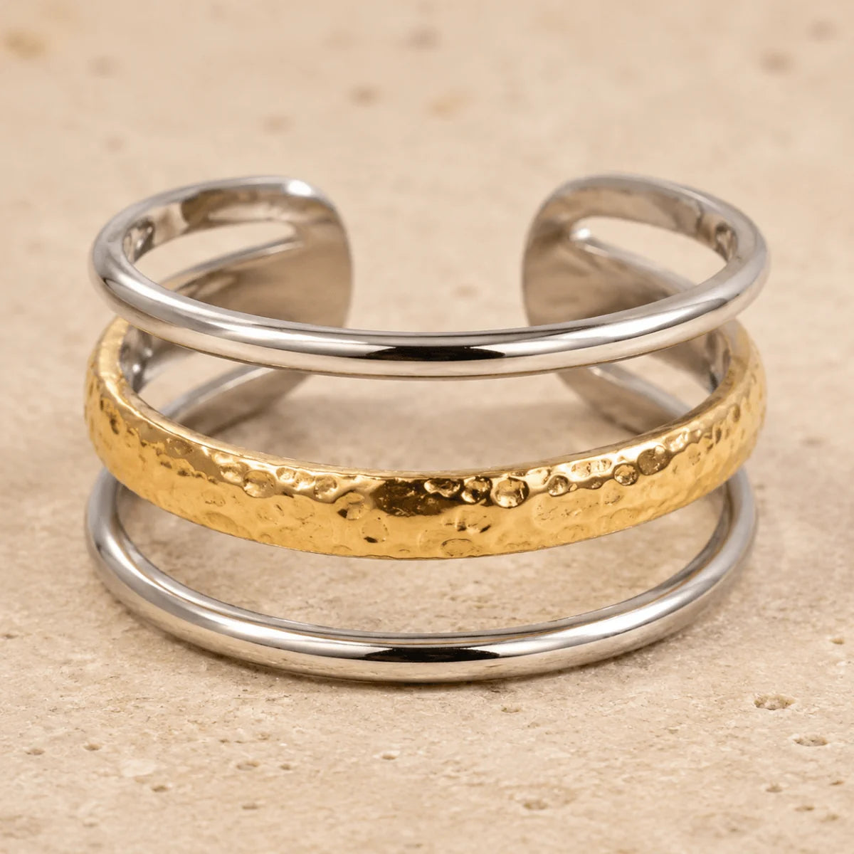 Stainless Steel Triple Band Rings - Each