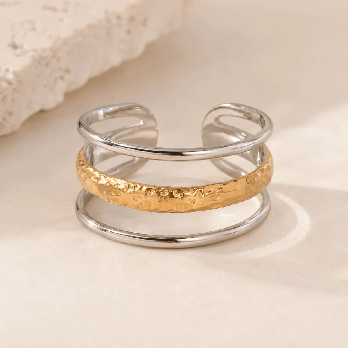 Stainless Steel Triple Band Rings - Each