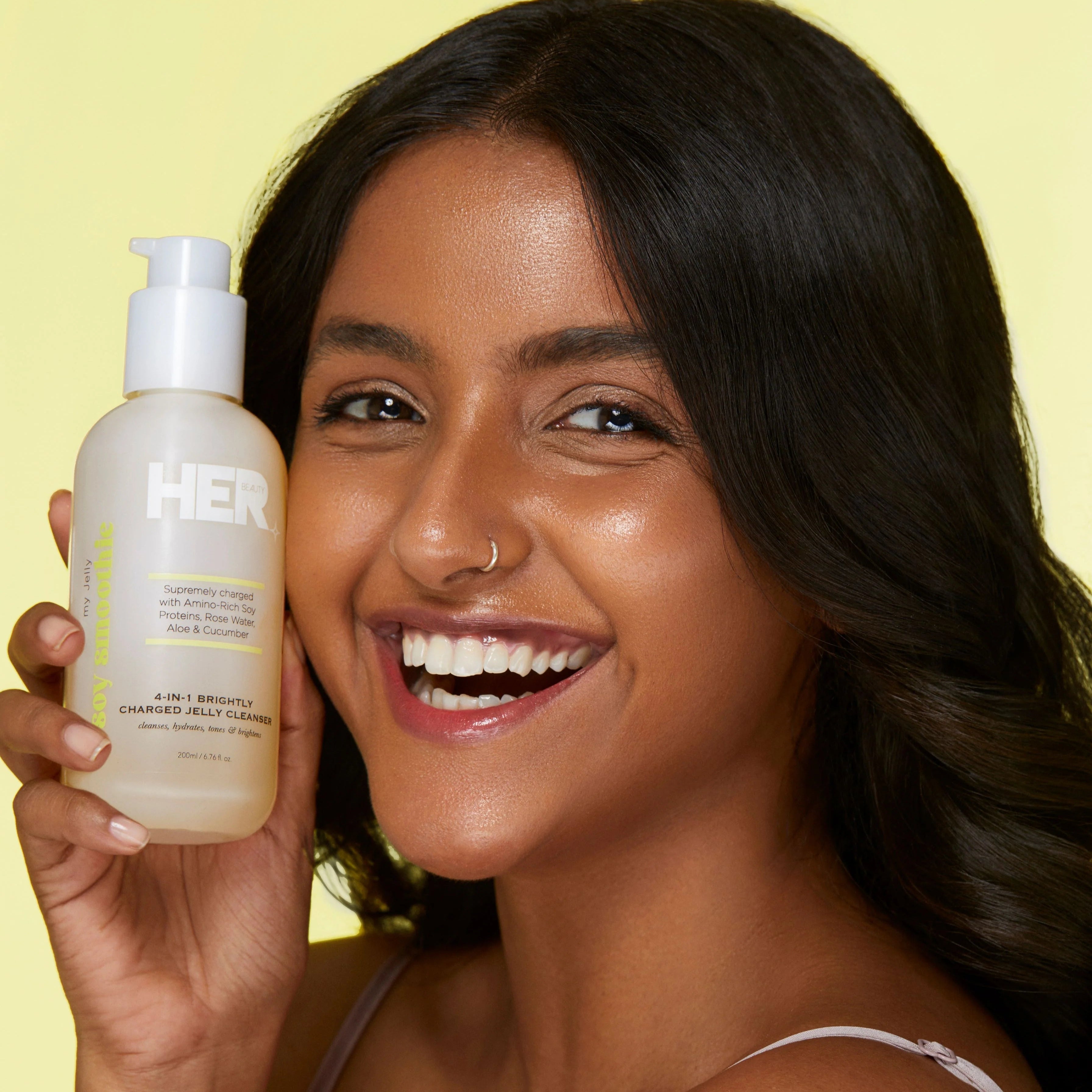 HER Beauty soy smoothie 4 in 1 Brightly Charged Jelly Cleanser 200ml